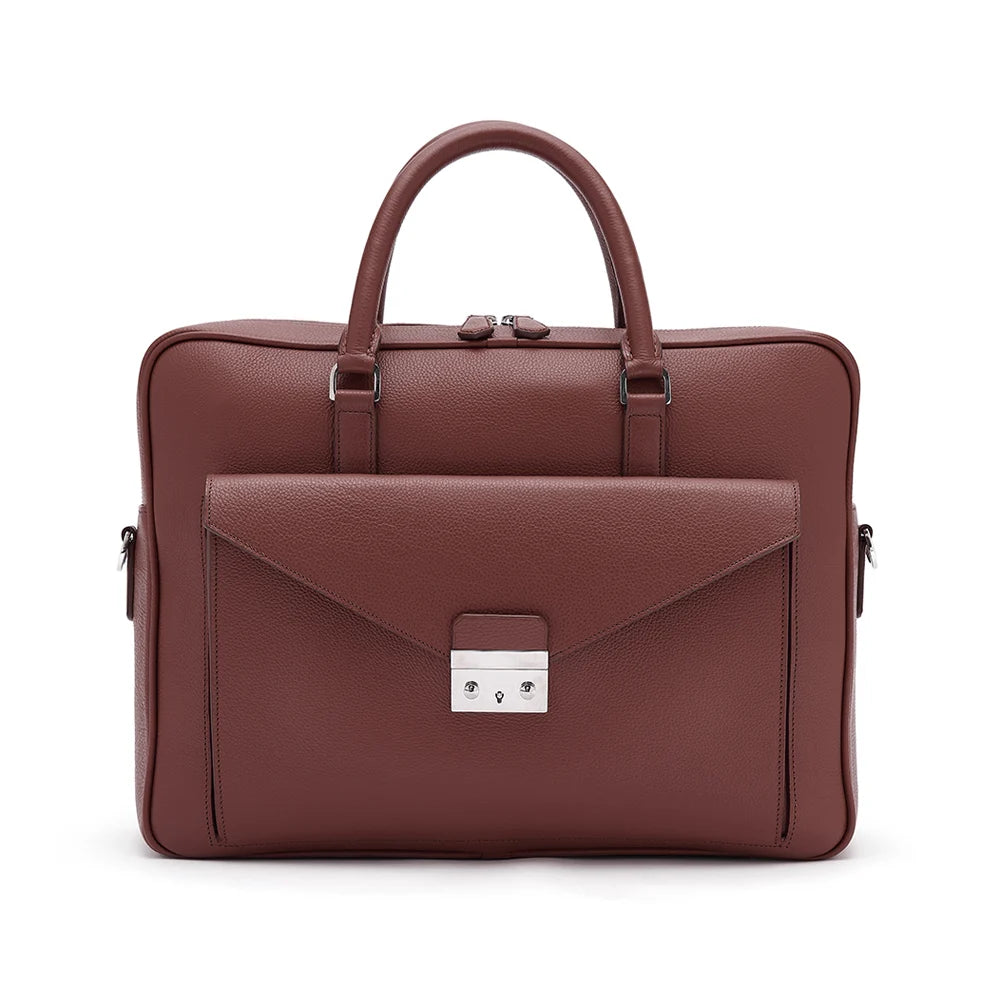 Beaufort Briefcase ~ Conker Brown