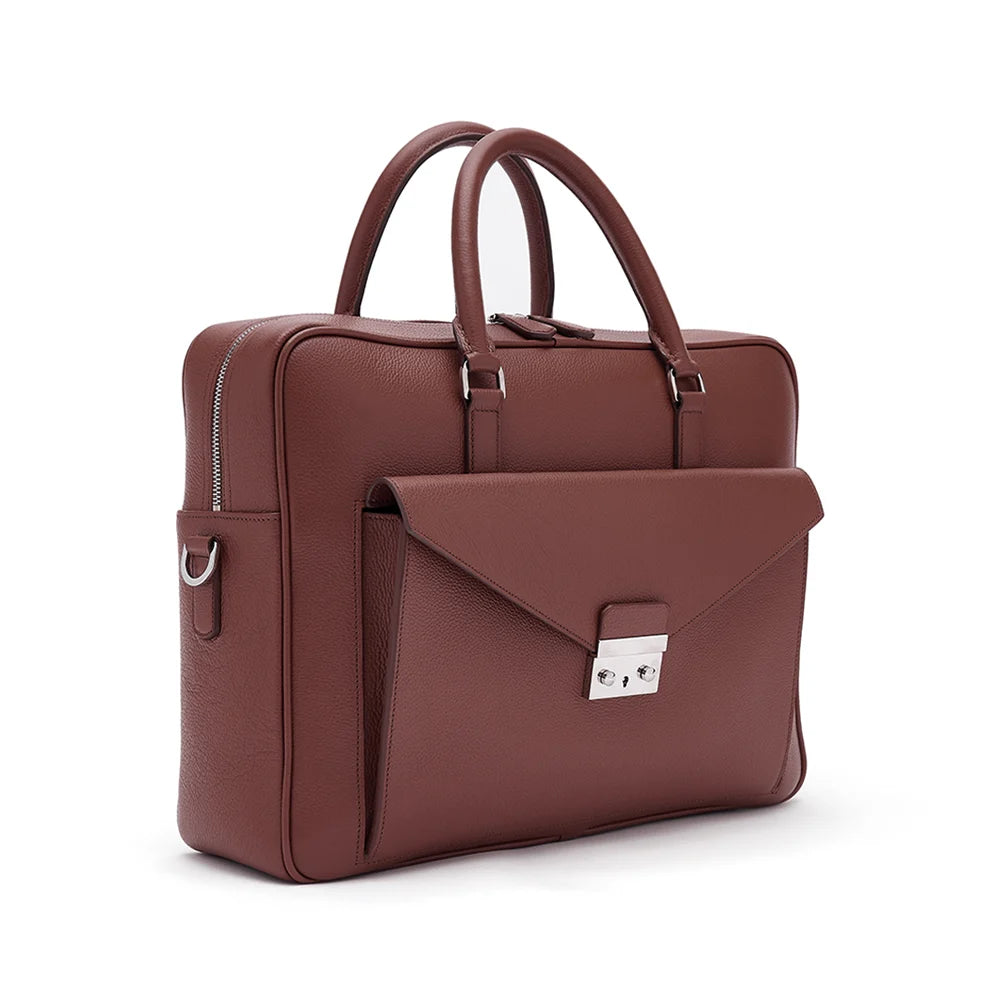 Beaufort Briefcase ~ Conker Brown