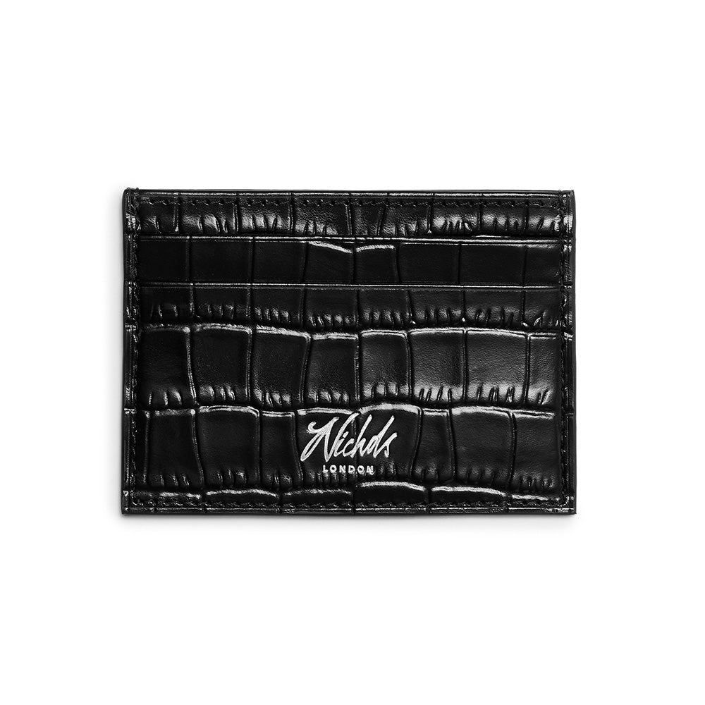 Embossed Croc Card Slip ~ Black