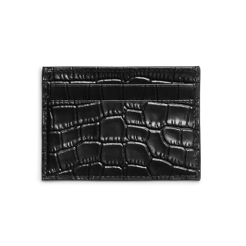 Embossed Croc Card Slip ~ Black