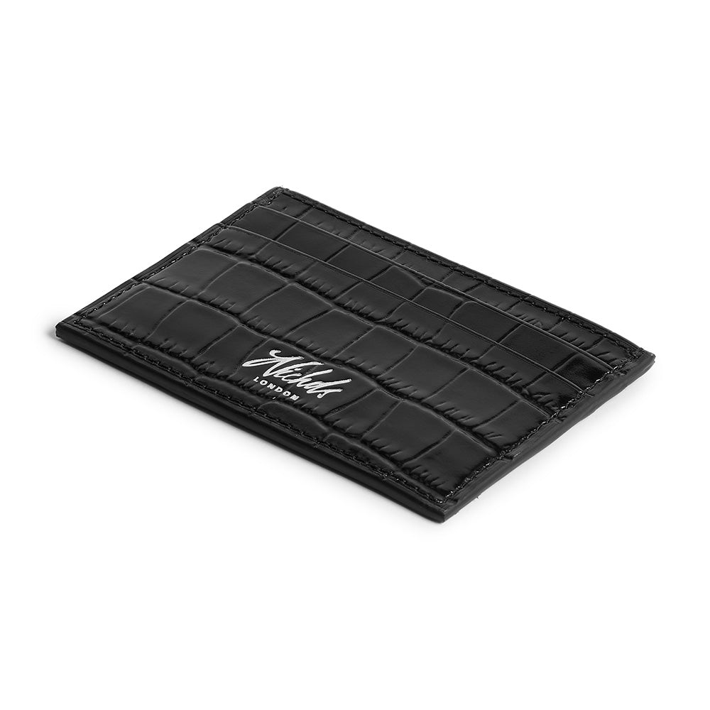 Embossed Croc Card Slip ~ Black