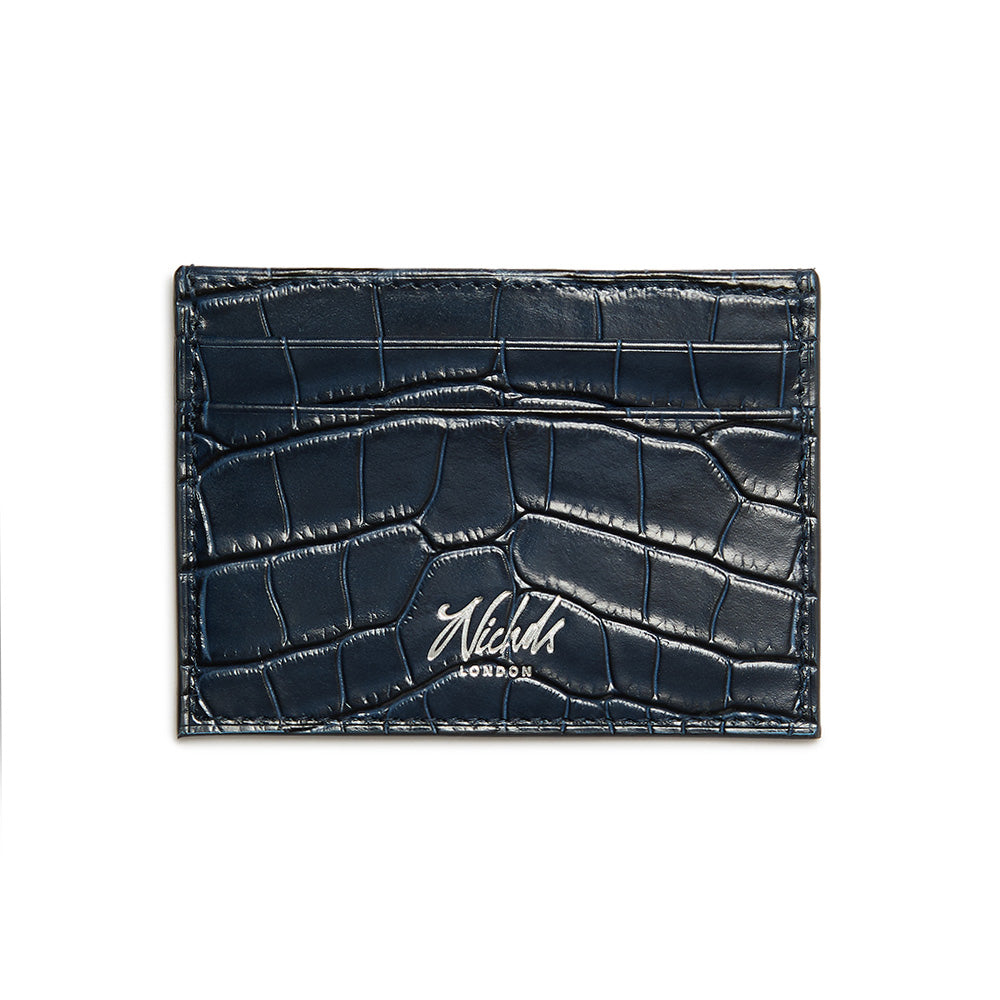 Embossed Croc Card Slip ~ Navy