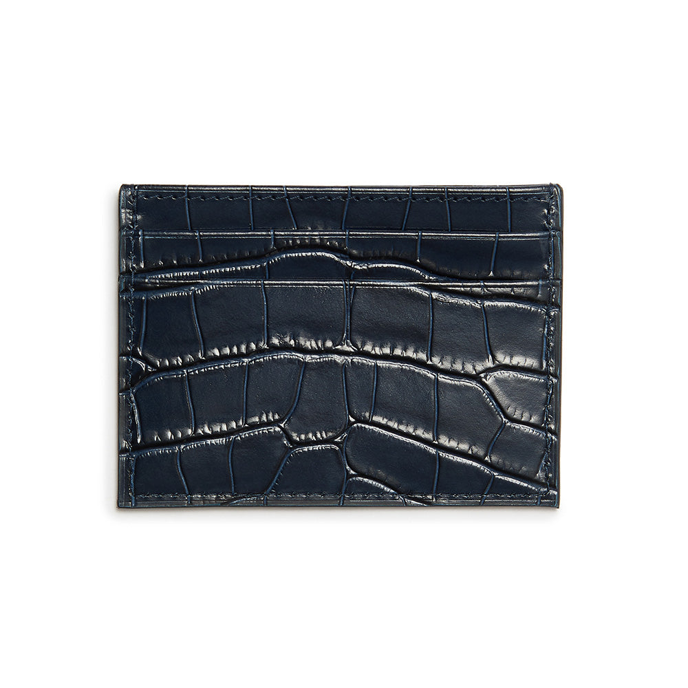 Embossed Croc Card Slip ~ Navy
