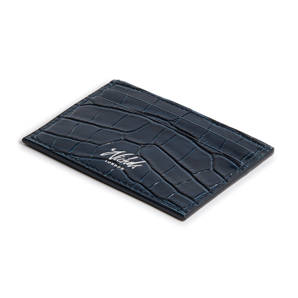 Embossed Croc Card Slip ~ Navy