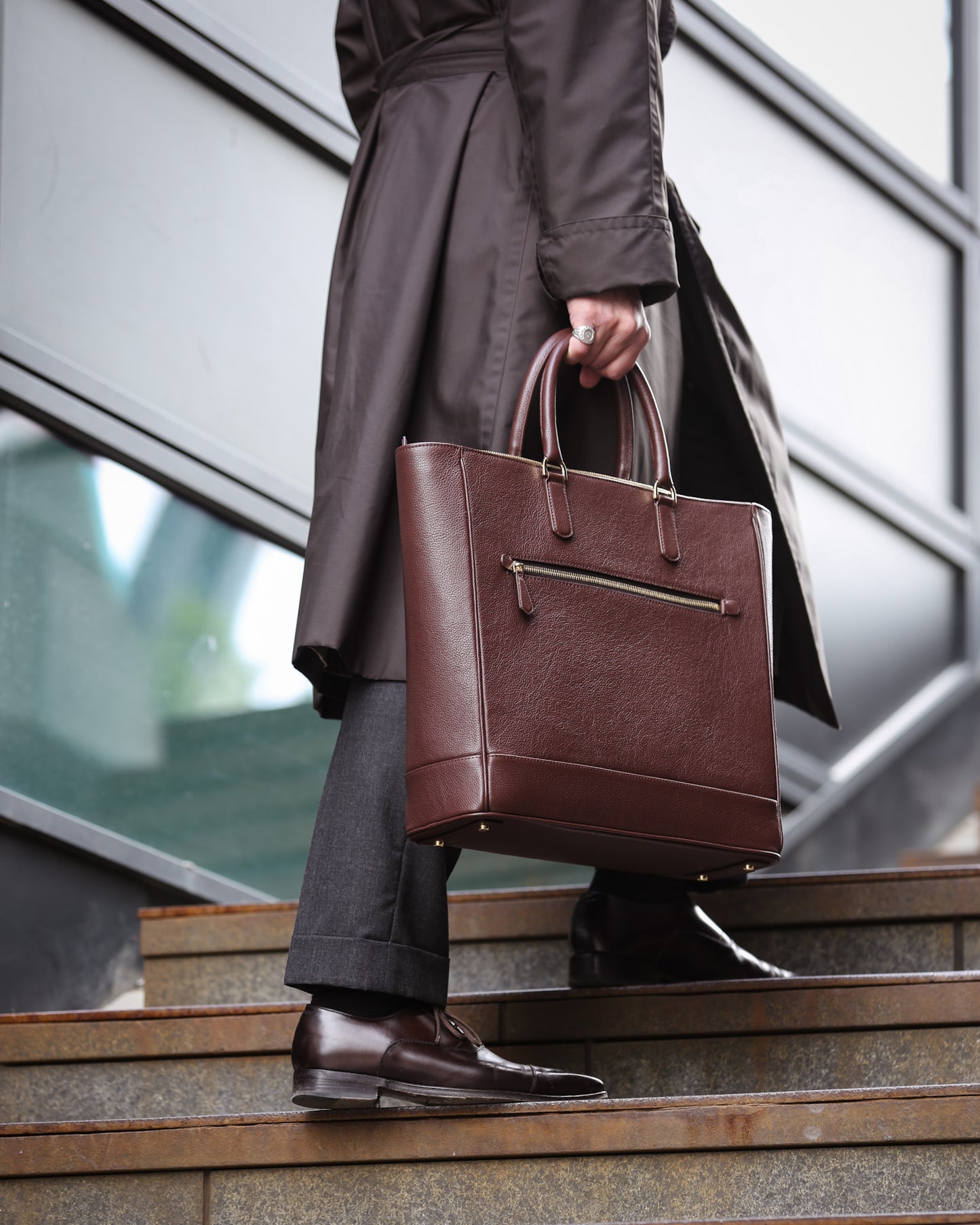 The Onslow Tote ~ Brown Suede