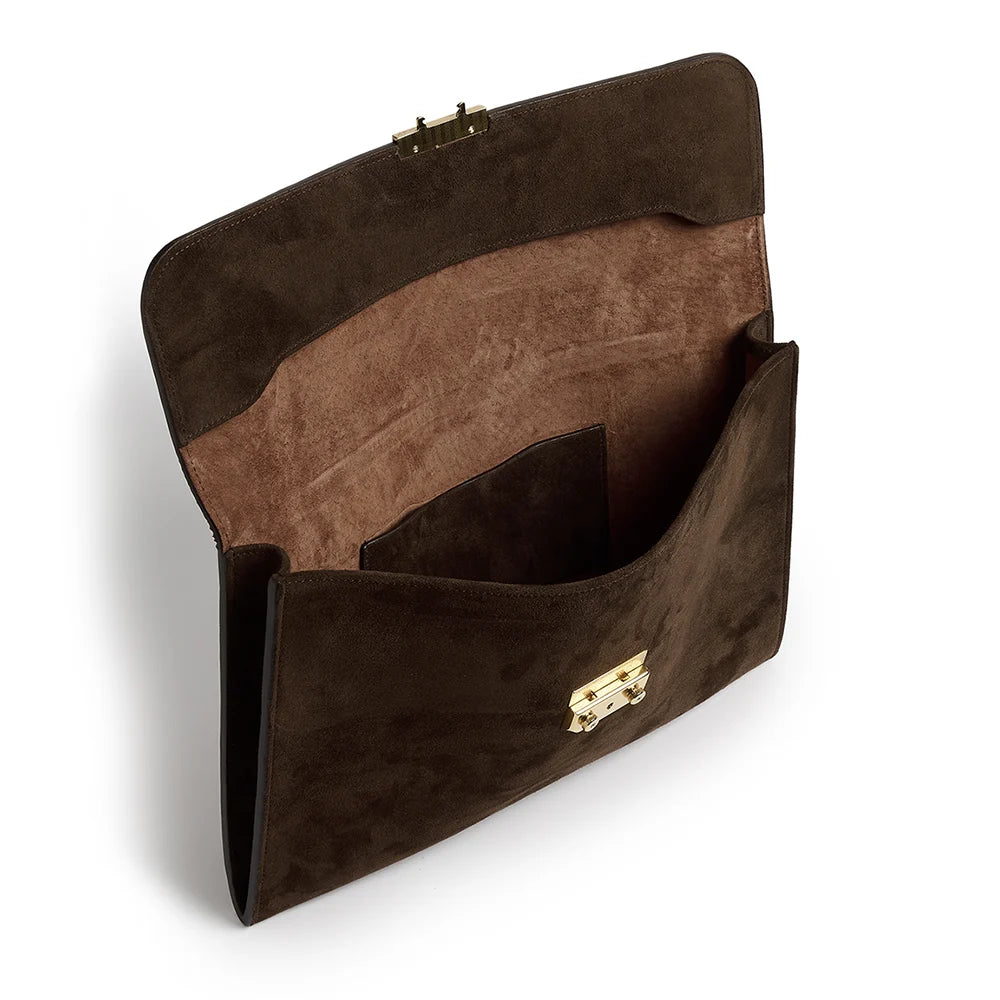 Carlyle Portfolio ~ Dark Brown English Suede