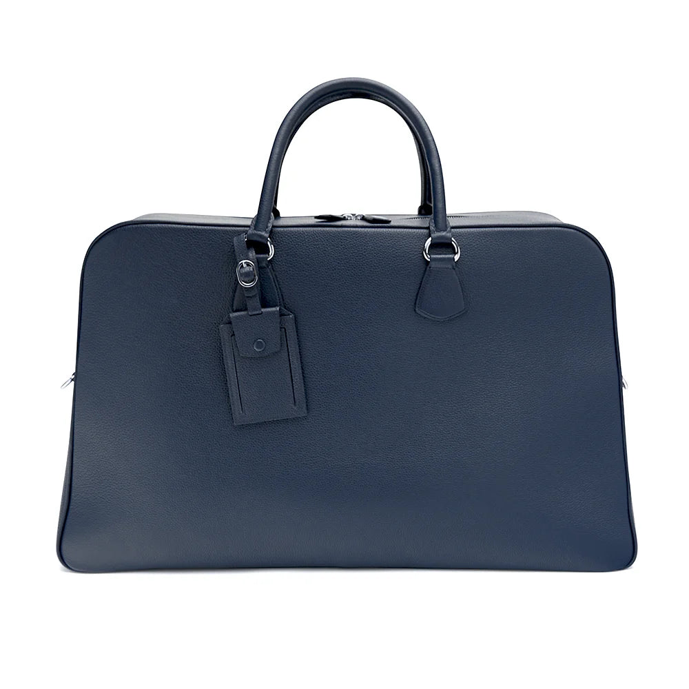 Weekend Bomber Bag ~ Navy Leather