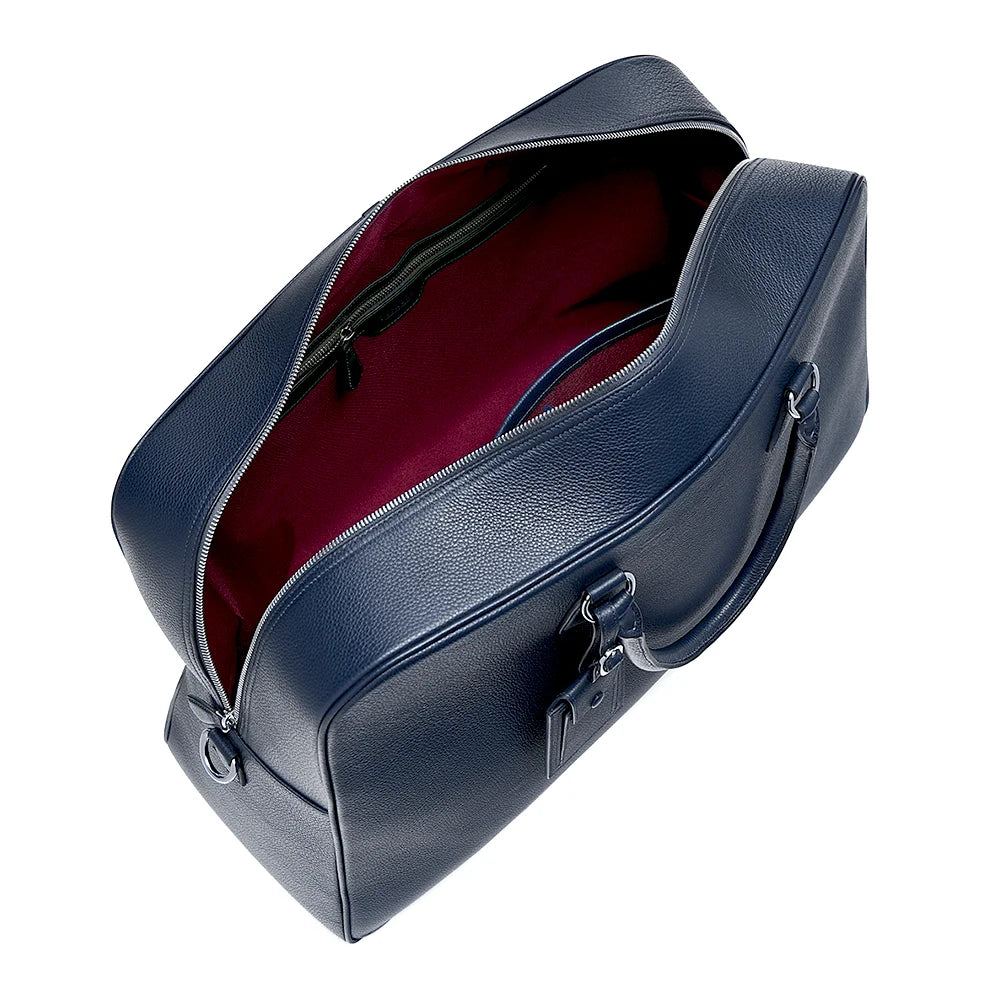Weekend Bomber Bag ~ Navy Leather