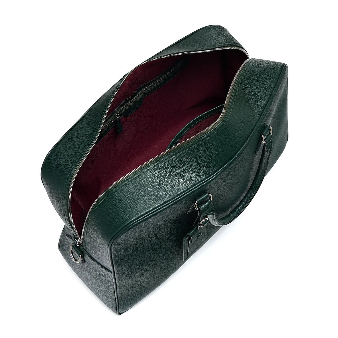 Weekend Bomber Bag ~ Black Leather