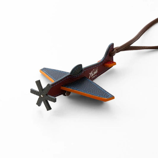 Airplane Bag Charm ~ Navy Wing