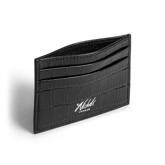 Embossed Croc Card Slip ~ Black