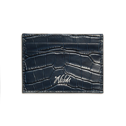 Embossed Croc Card Slip ~ Navy