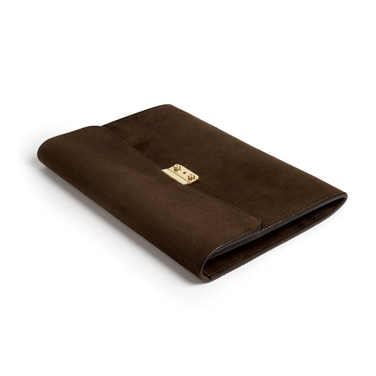 Carlyle Portfolio ~ Dark Brown English Suede