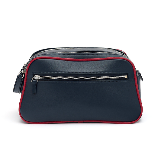 Cromwell Washbag ~ Navy & Red Lining