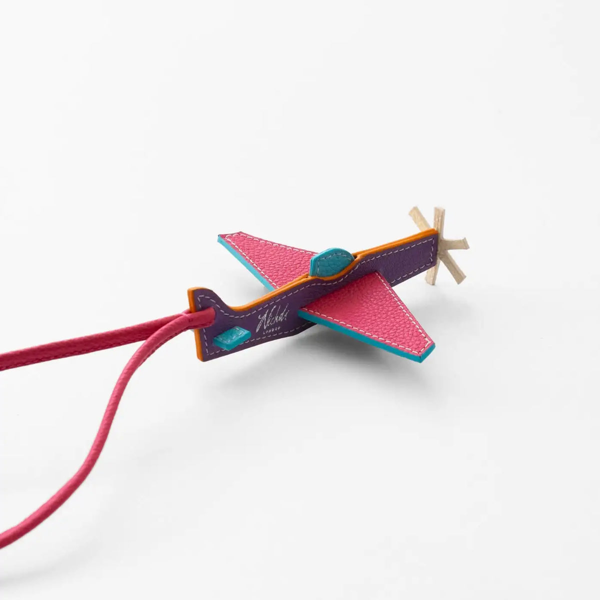 Airplane Bag Charm ~ Pink Wing