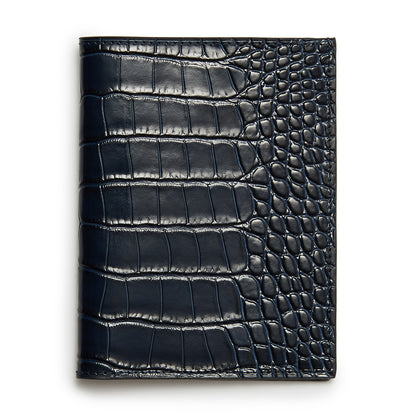 Passport Cover ~ Navy Embossed Croc