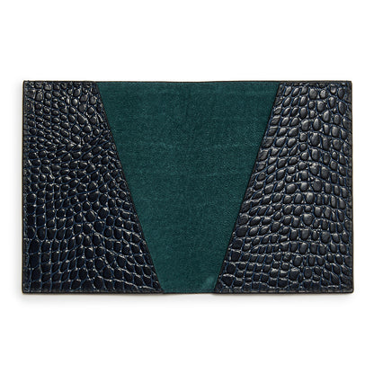 Passport Cover ~ Navy Embossed Croc