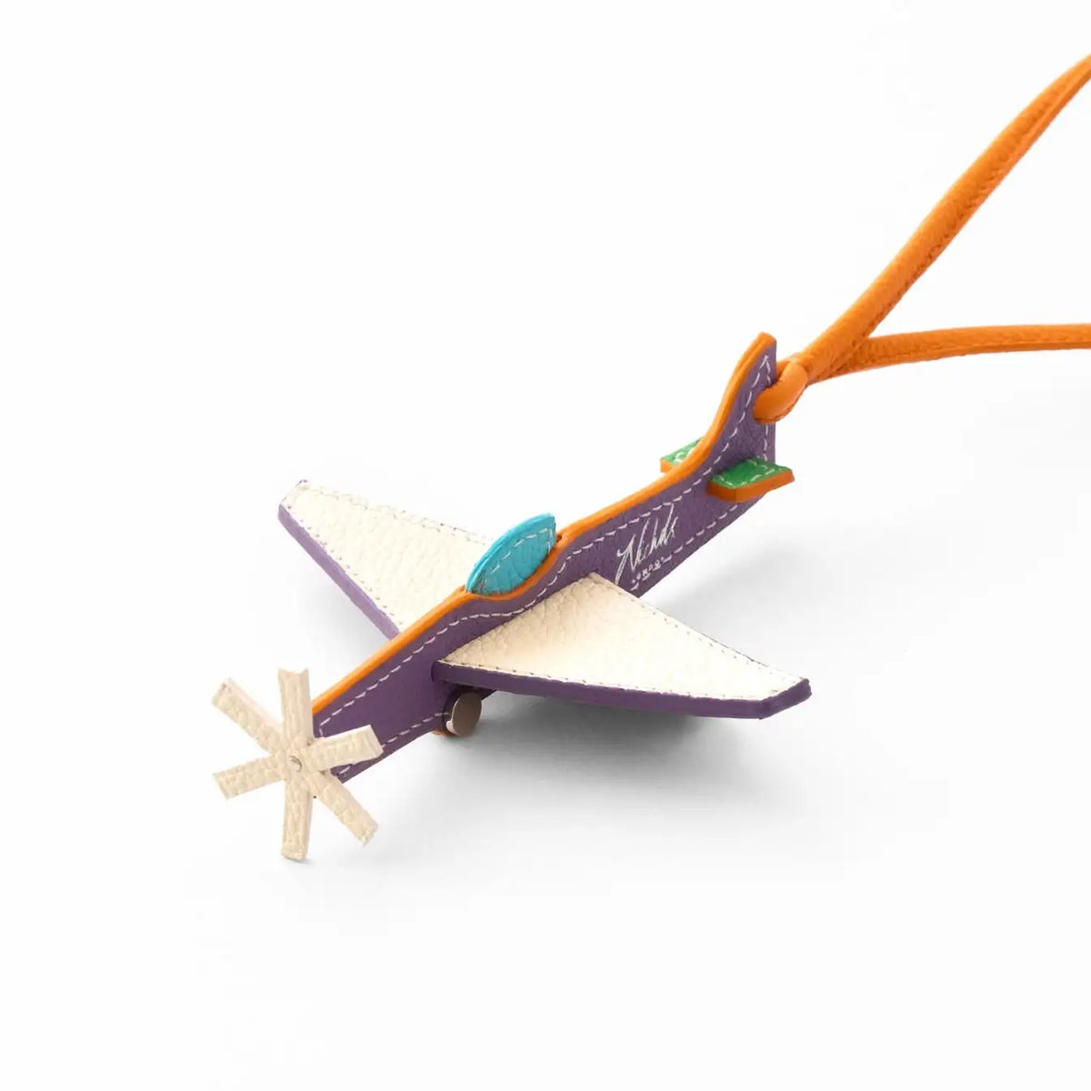 Airplane Bag Charm ~ White Wing