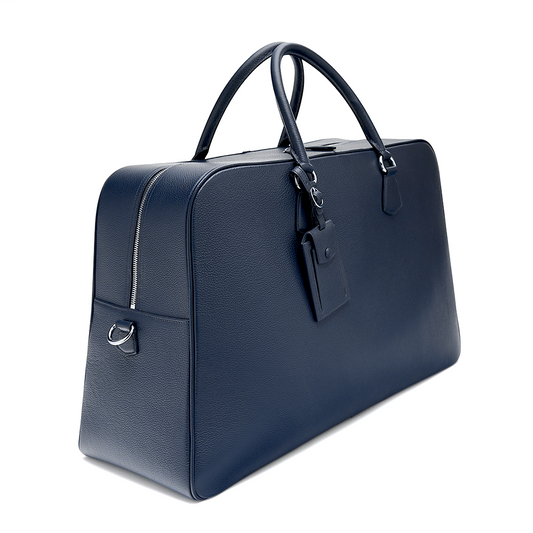 Weekend Bomber Bag ~ Navy Leather