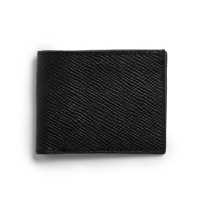 Hatch-Grained Wild Deer Billfold Wallet ~ Black