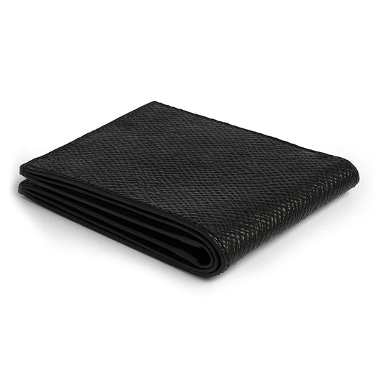 Hatch-Grained Wild Deer Billfold Wallet ~ Black